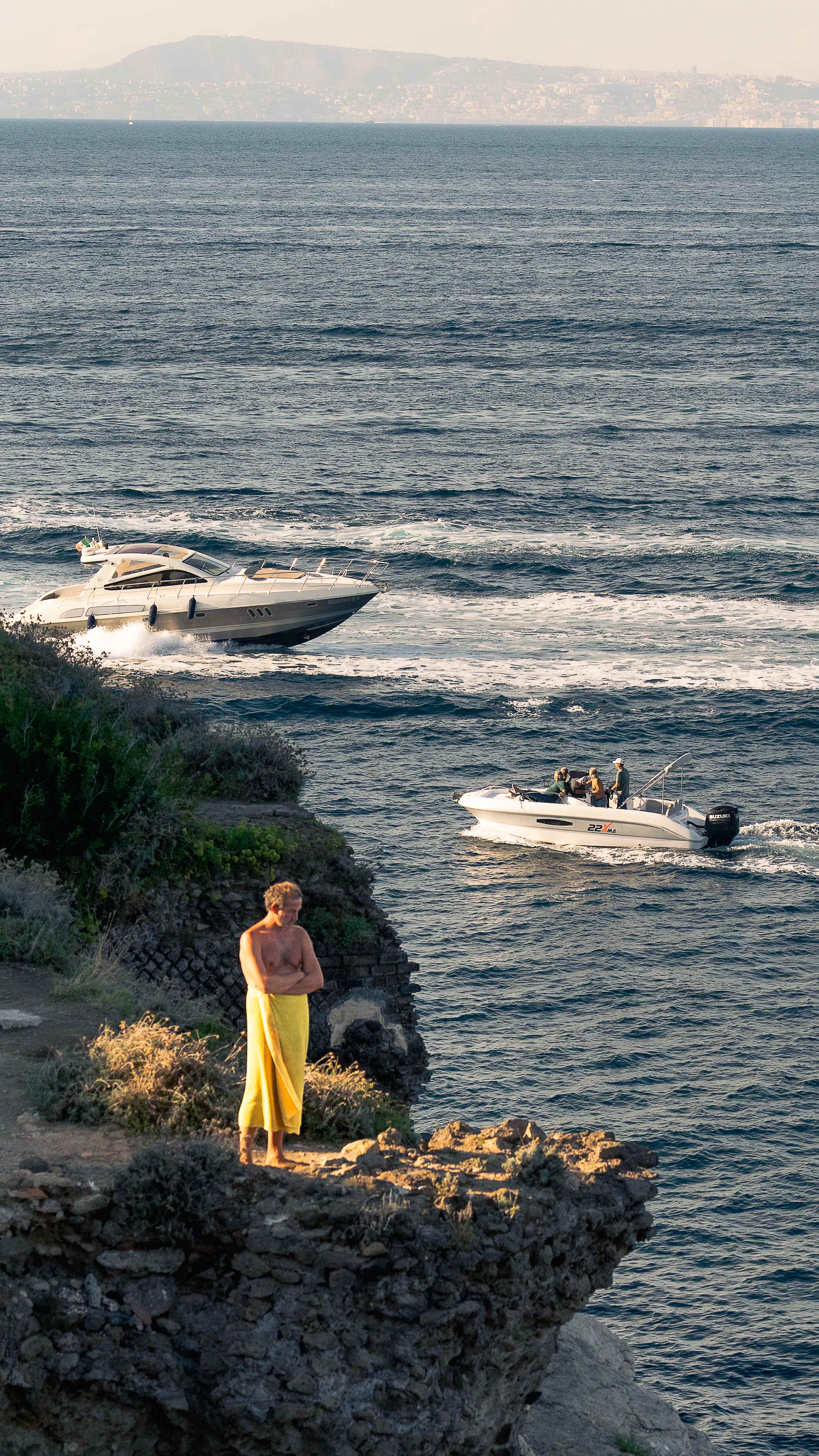 Coastal scene with boats